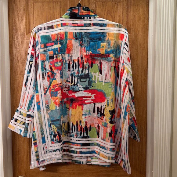 Ali Miles Multicolor Abstract Jacket - Picture 2 of 8